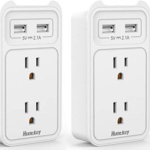 Huntkey Power Strip Surge Protector 8 outlets (White-2)